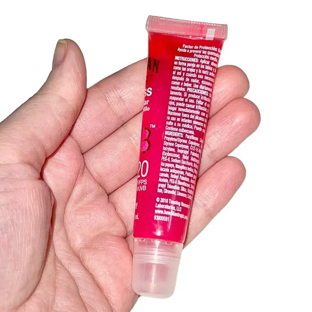 VTG Hawaiian Tropic Island Berry SPF 20 Sheer Pink Lip Gloss Bundle Lot of 5